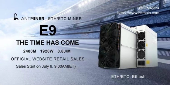0.8J/M Asic Whatsminer E9Asic কম্পিউটিং পাওয়ার 2400M 1920W