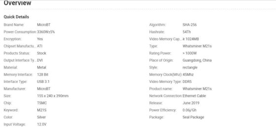 Sha-256 68t Asic মাইনার মেশিন M20s 68th/S 3360 Watt Whatsminer